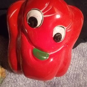 Vintage Red Hot Pepper planter or Kitchen Sponge h